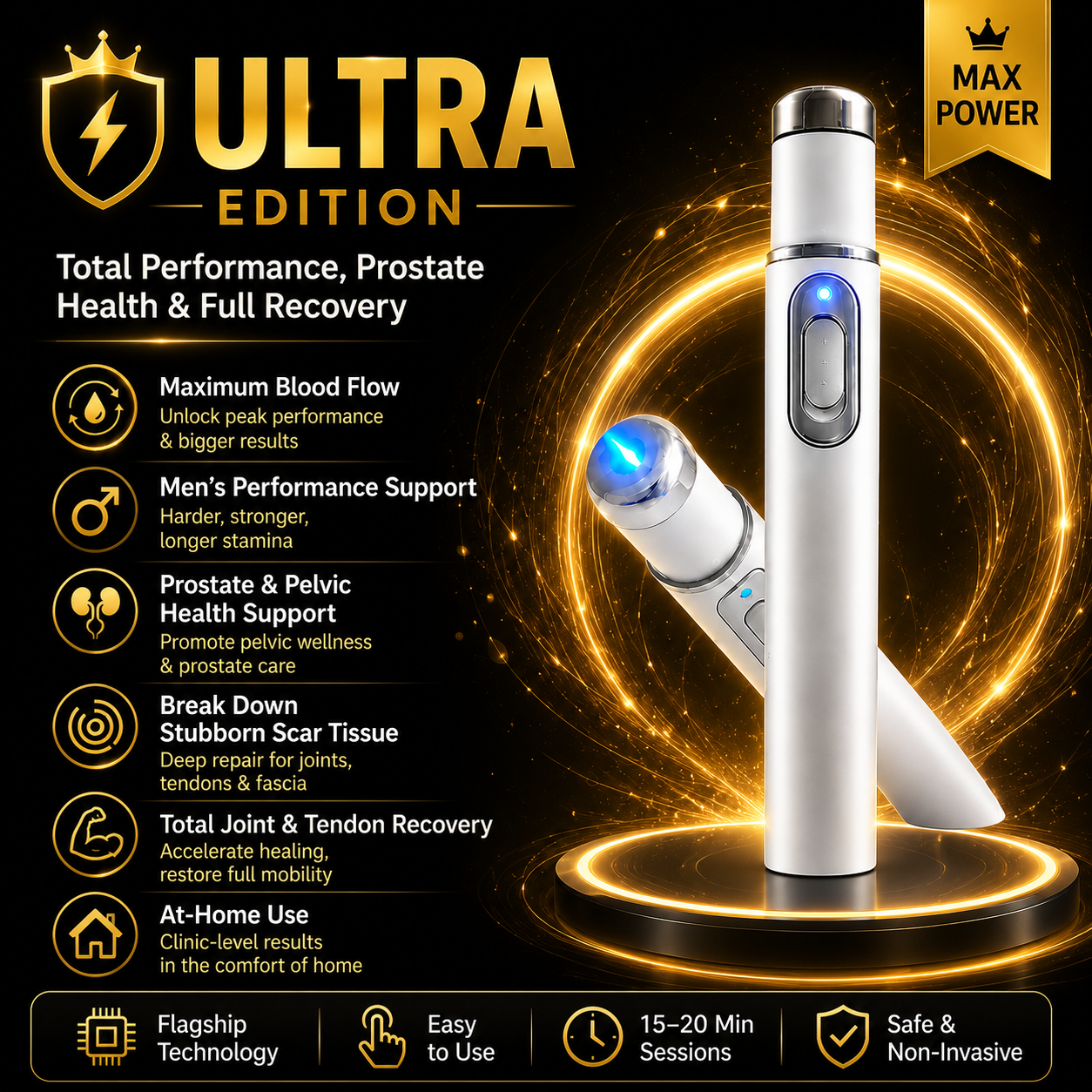 👑Ultra Edition : Stronger erections • Pelvic wellness • Deep joint & tissue rehab